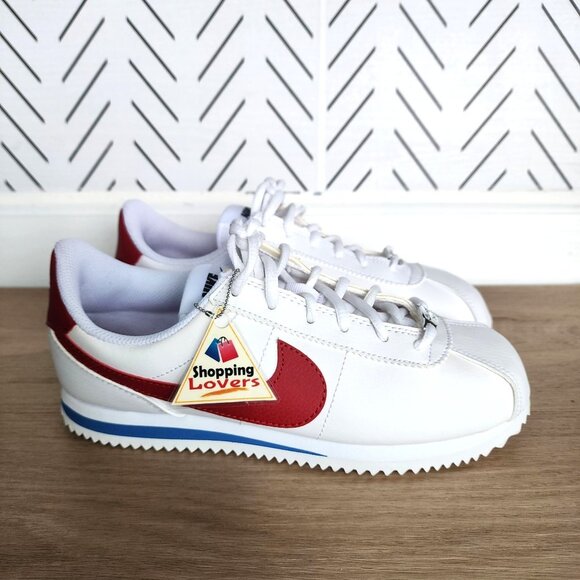 ❤️Nike Cortez Basic SL GS 5.5Y Big Kids Shoes Retro White Red Sneaker 904764-103 - Picture 11 of 12